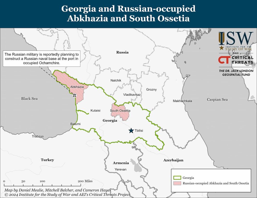 Map South Ossetia Abkhazia Ochamchire 2000