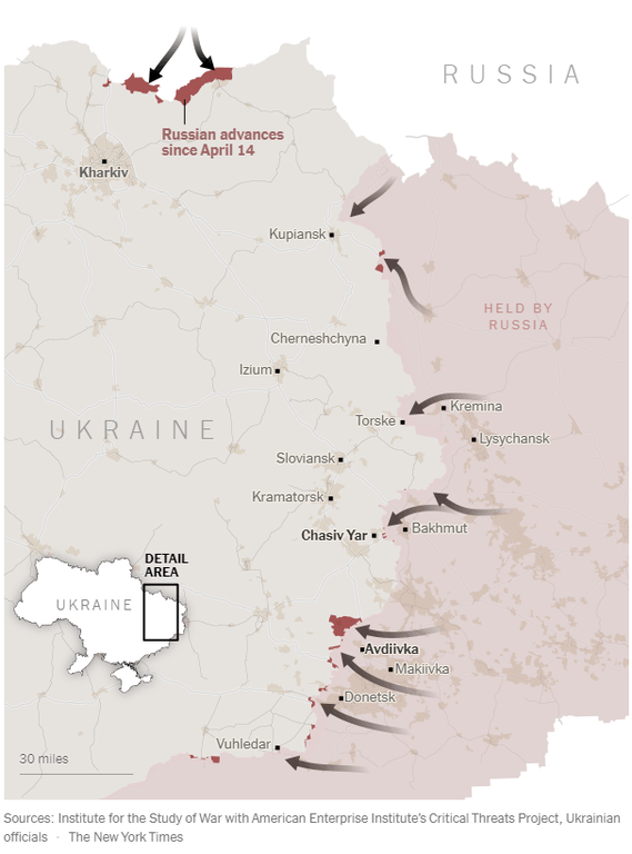 Charkiv Russ aanvallen map ISW